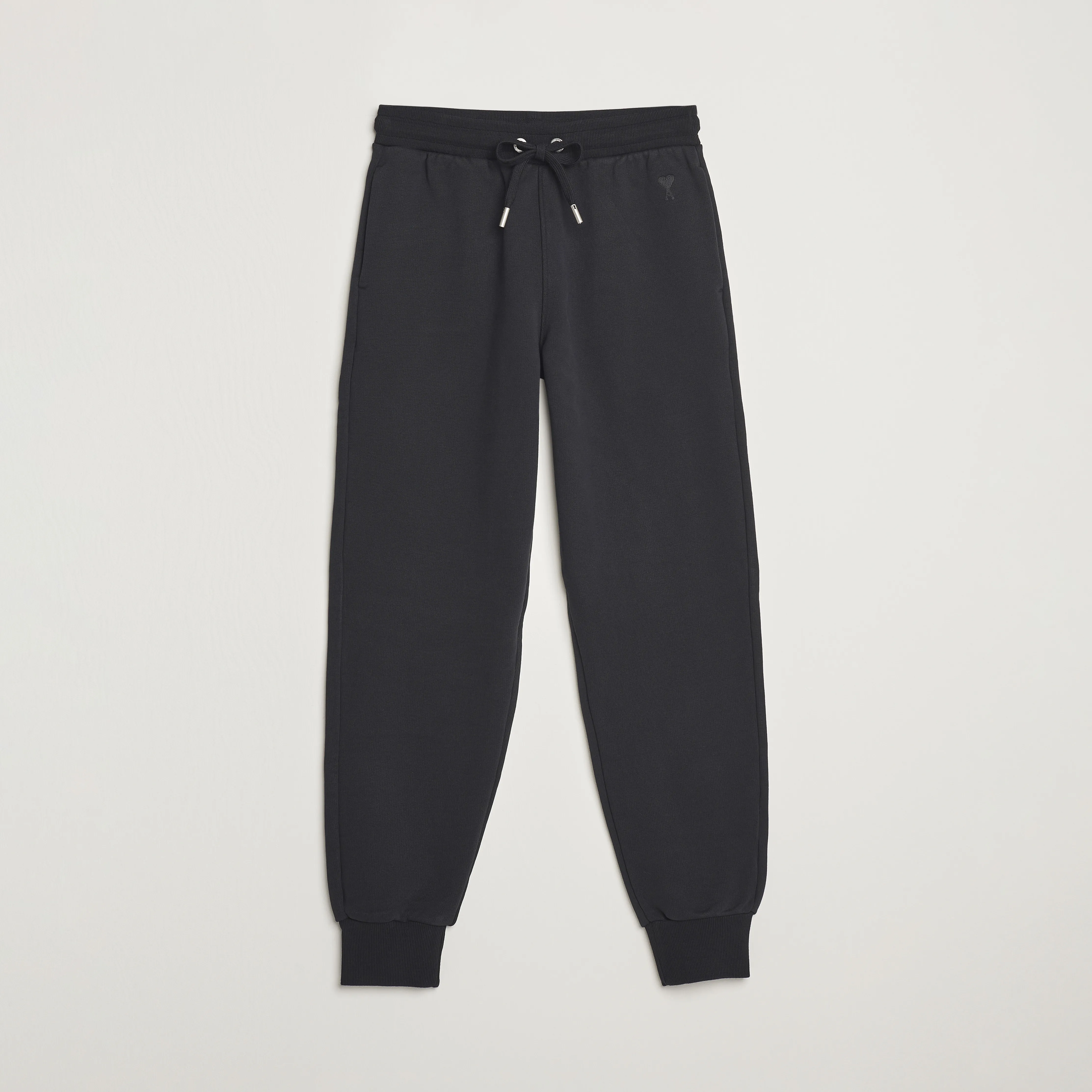 AMI Tonal Heart Logo Sweatpants Black