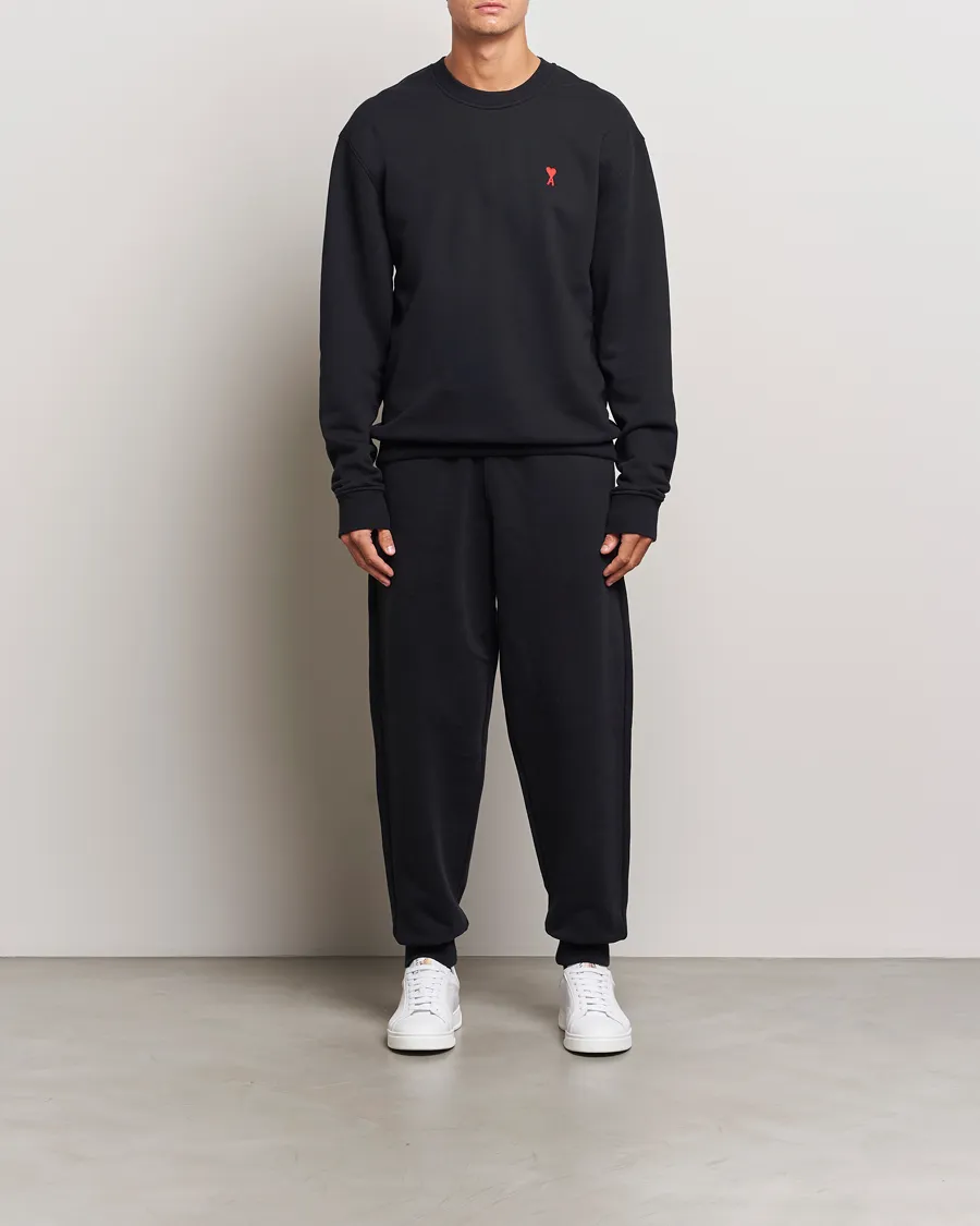 AMI Tonal Heart Logo Sweatpants Black