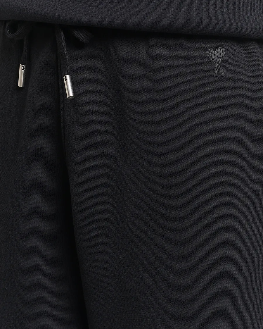 AMI Tonal Heart Logo Sweatpants Black