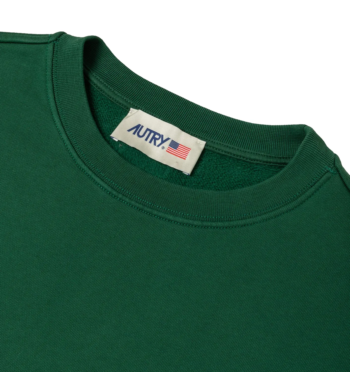 AUTRY LABEL SWEATSHIRT JERSEY GREEN