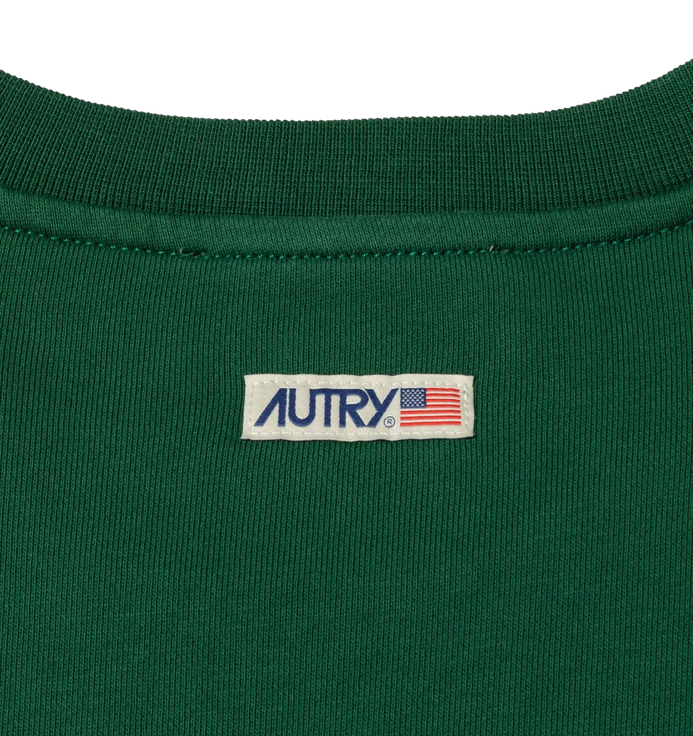 AUTRY LABEL SWEATSHIRT JERSEY GREEN