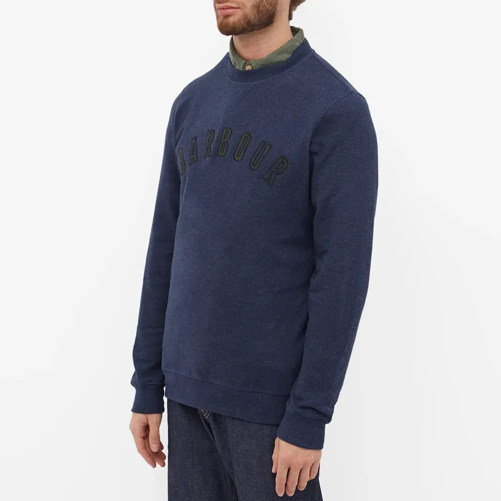 BARBOUR DEBSON LOGO SWEATSHIRT NAVY MARL