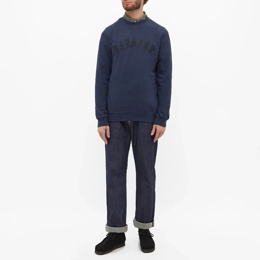 BARBOUR DEBSON LOGO SWEATSHIRT NAVY MARL