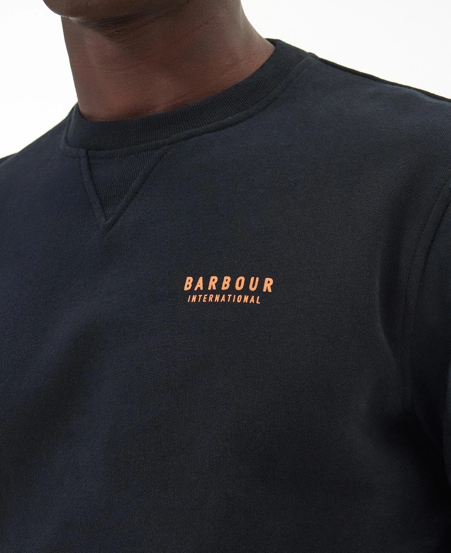 BARBOUR INTERNATIONAL CHARLTON CREW NECK SWEATSHIRT BLACK