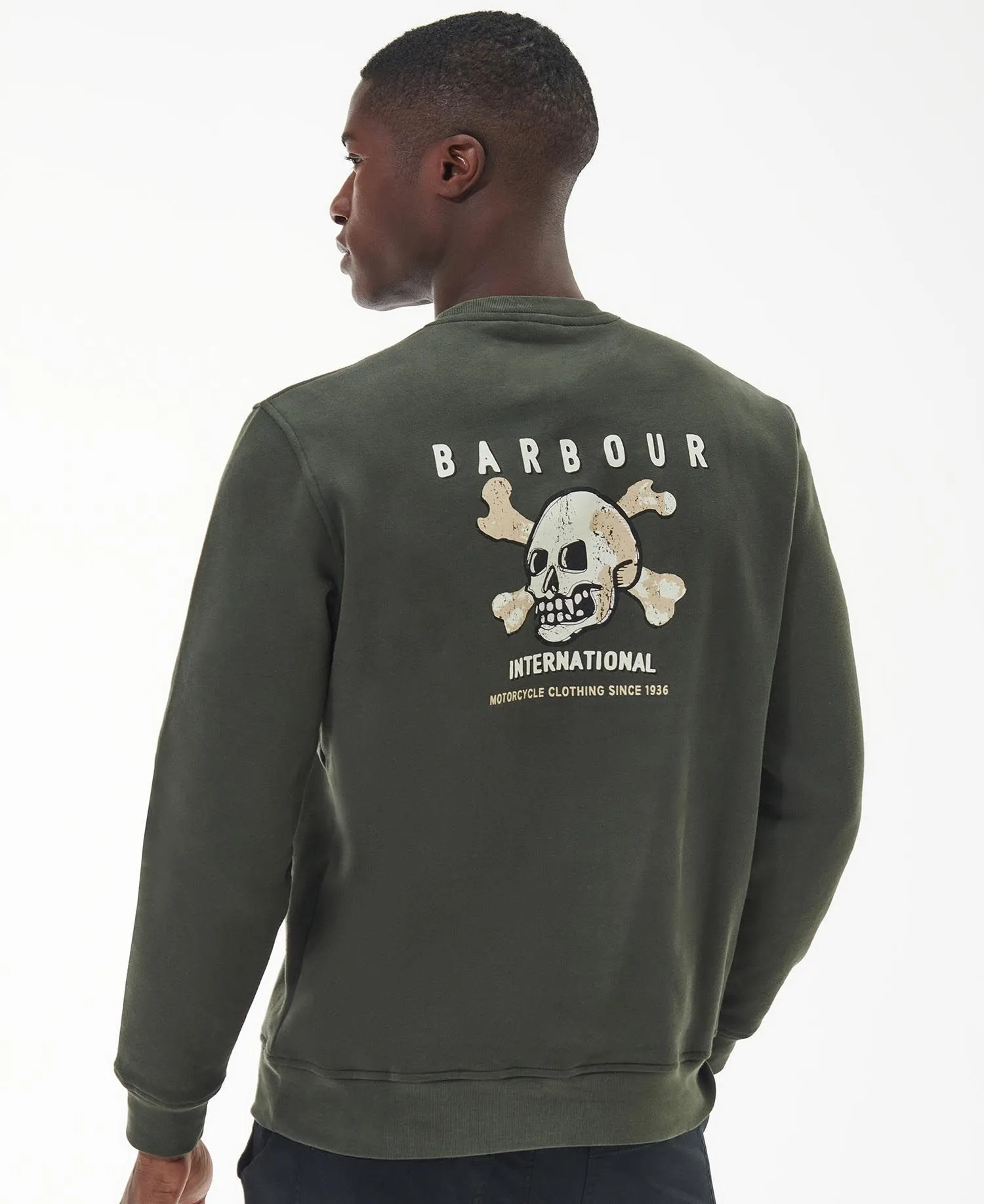 BARBOUR INTERNATIONAL CHARLTON CREW NECK SWEATSHIRT SAGE