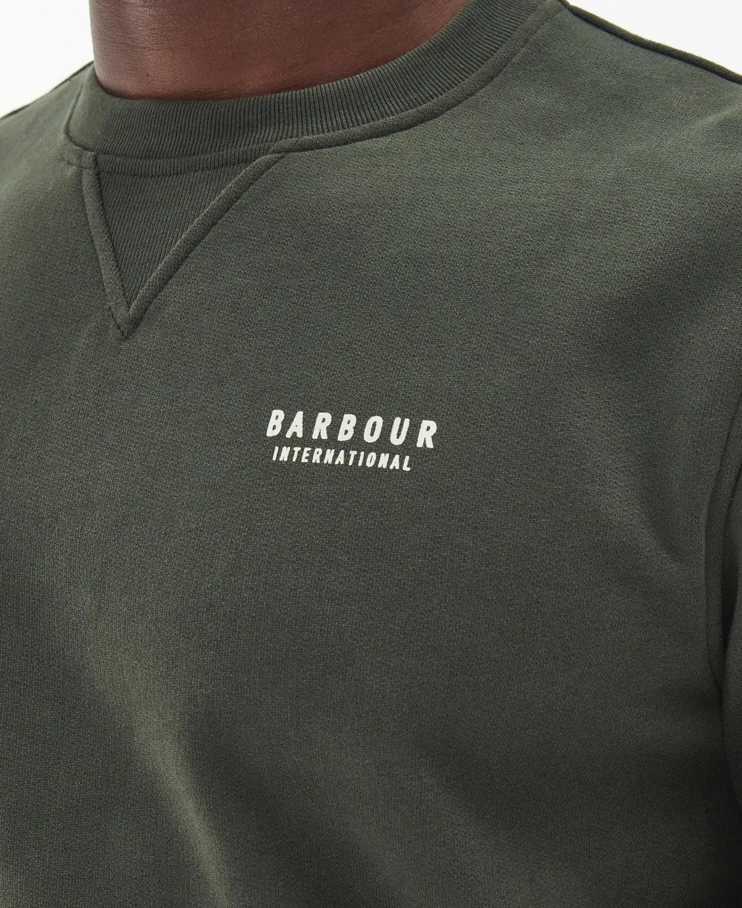 BARBOUR INTERNATIONAL CHARLTON CREW NECK SWEATSHIRT SAGE