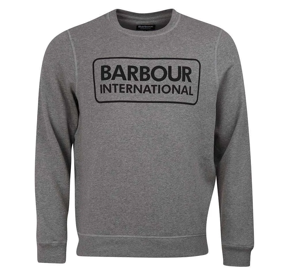 BARBOUR INTERNATIONAL LARGE LOGO SWEATSHIRT ANTHRACITE MARL