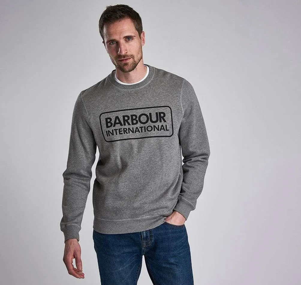 BARBOUR INTERNATIONAL LARGE LOGO SWEATSHIRT ANTHRACITE MARL