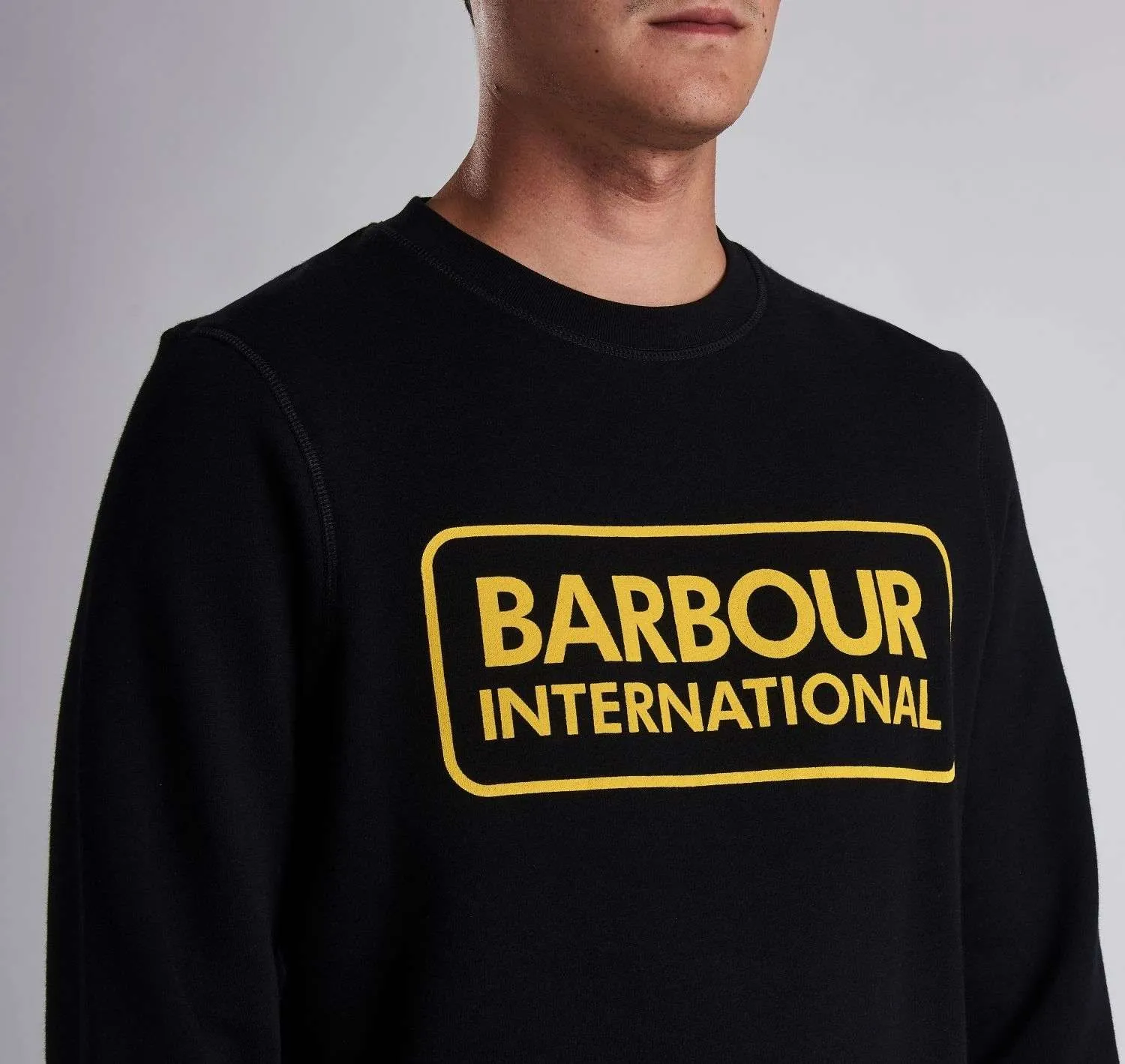 BARBOUR INTERNATIONAL LARGE LOGO SWEATSHIRT BLACK