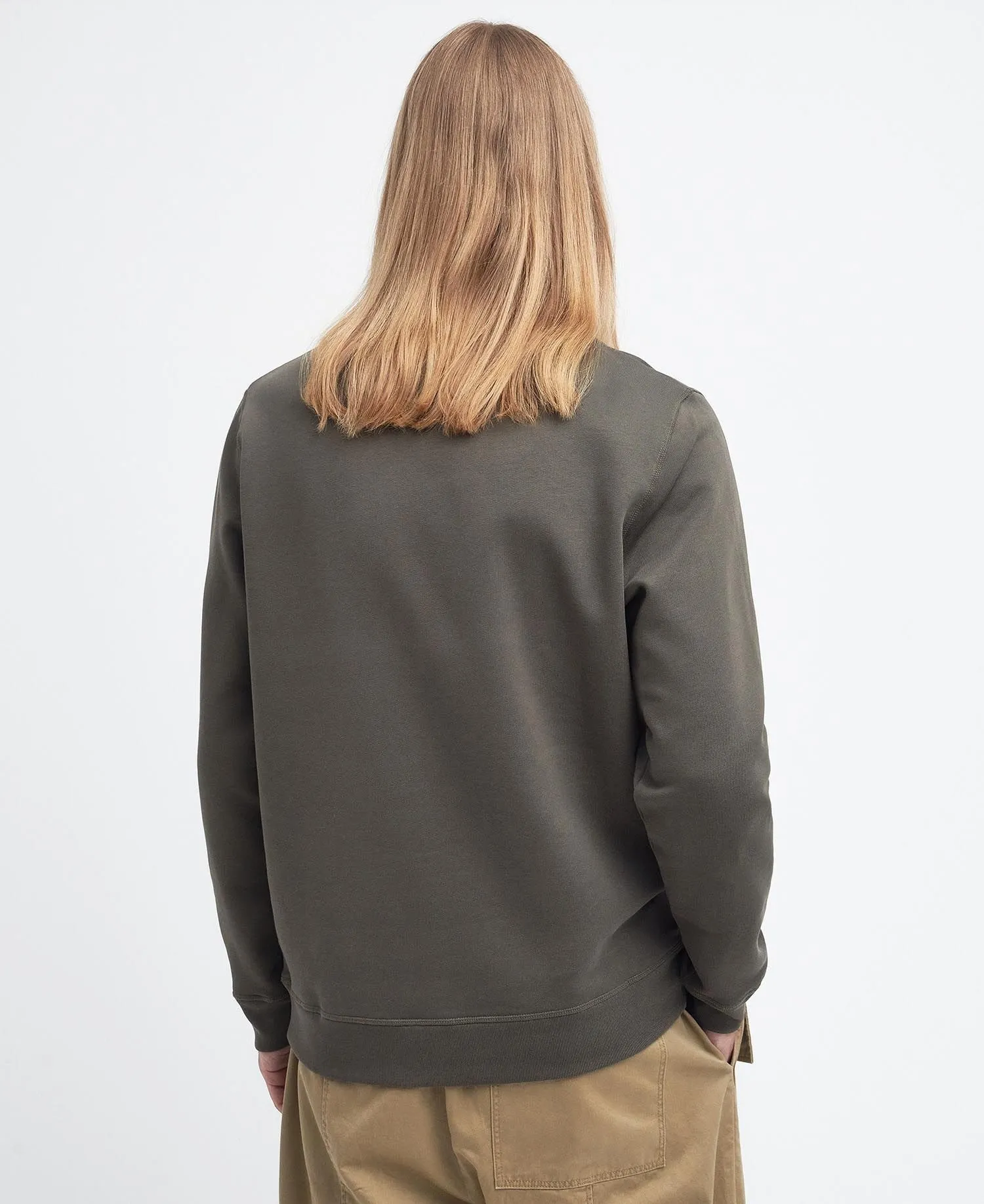 BARBOUR X MAISON KITSUNÉ BEAUFORT FOX SWEATSHIRT UNIFORM GREEN