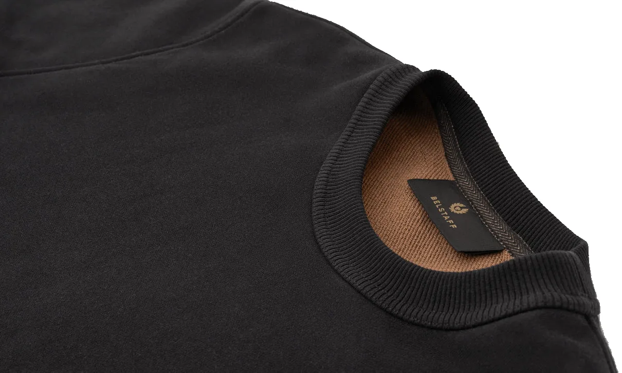 BELSTAFF CENTENARY APPLIQUE LABEL SWEATSHIRT BLACK