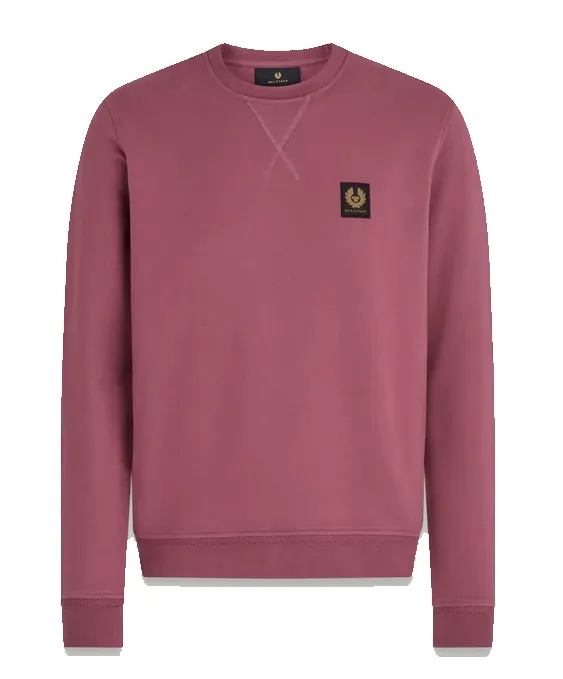 BELSTAFF LOGO SWEATSHIRT MULBERRY