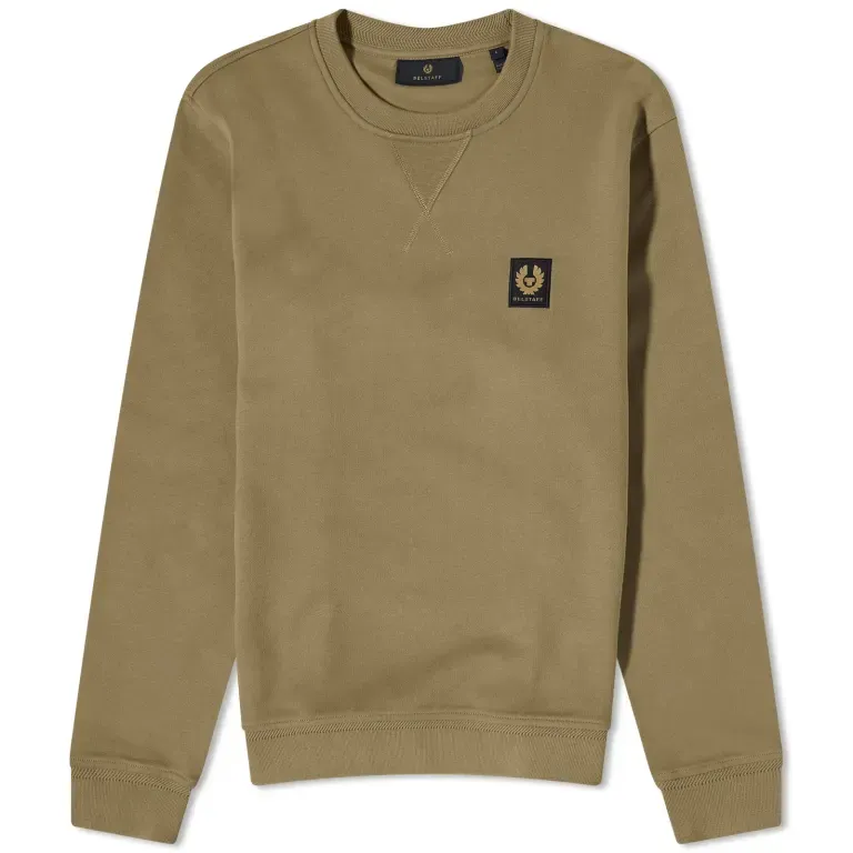 BELSTAFF LOGO SWEATSHIRT TRUE OLIVE