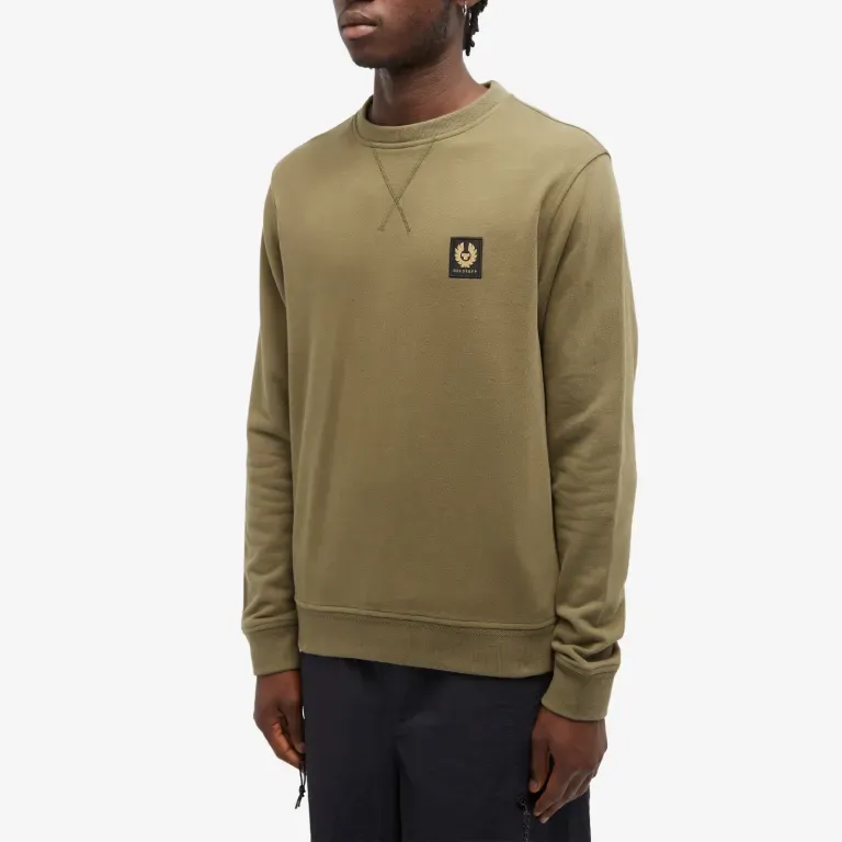 BELSTAFF LOGO SWEATSHIRT TRUE OLIVE