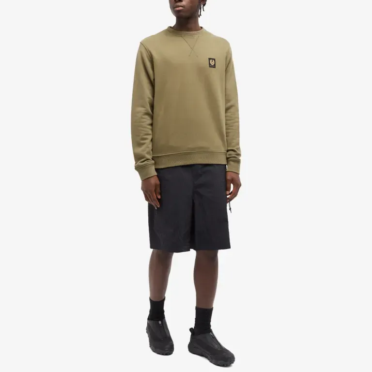 BELSTAFF LOGO SWEATSHIRT TRUE OLIVE