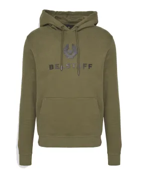 BELSTAFF SIGNATURE SWEATSHIRT HOODIE TRUE OLIVE