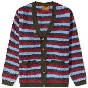 Brain Dead Teddy Fur Striped Cardigan