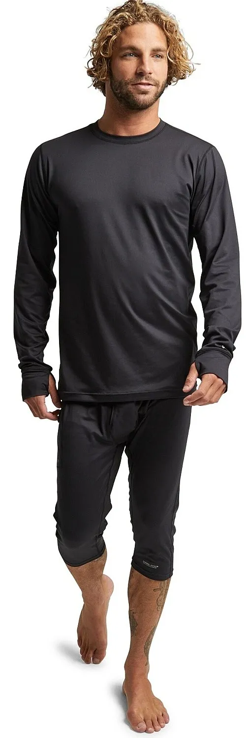 camisa Burton Midweight Crew LS - True Black - men´s