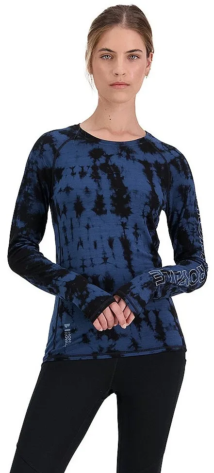 camisa Mons Royale Bella Garment dyed LS - Ice Night Tie Dye - women´s