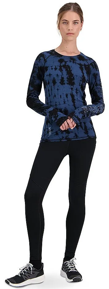 camisa Mons Royale Bella Garment dyed LS - Ice Night Tie Dye - women´s