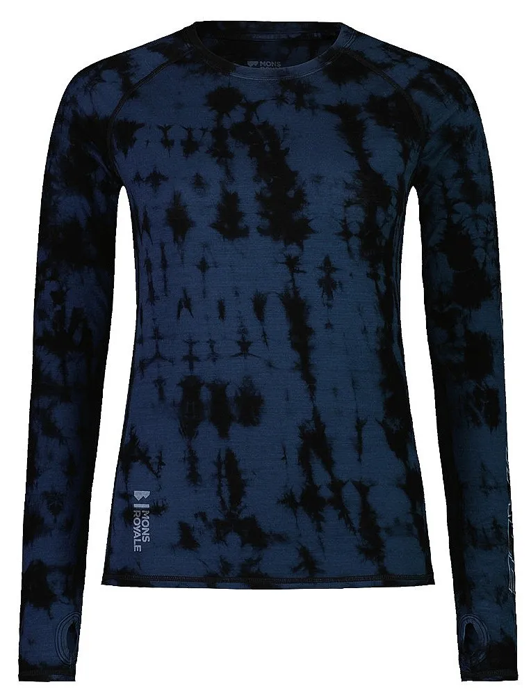 camisa Mons Royale Bella Garment dyed LS - Ice Night Tie Dye - women´s