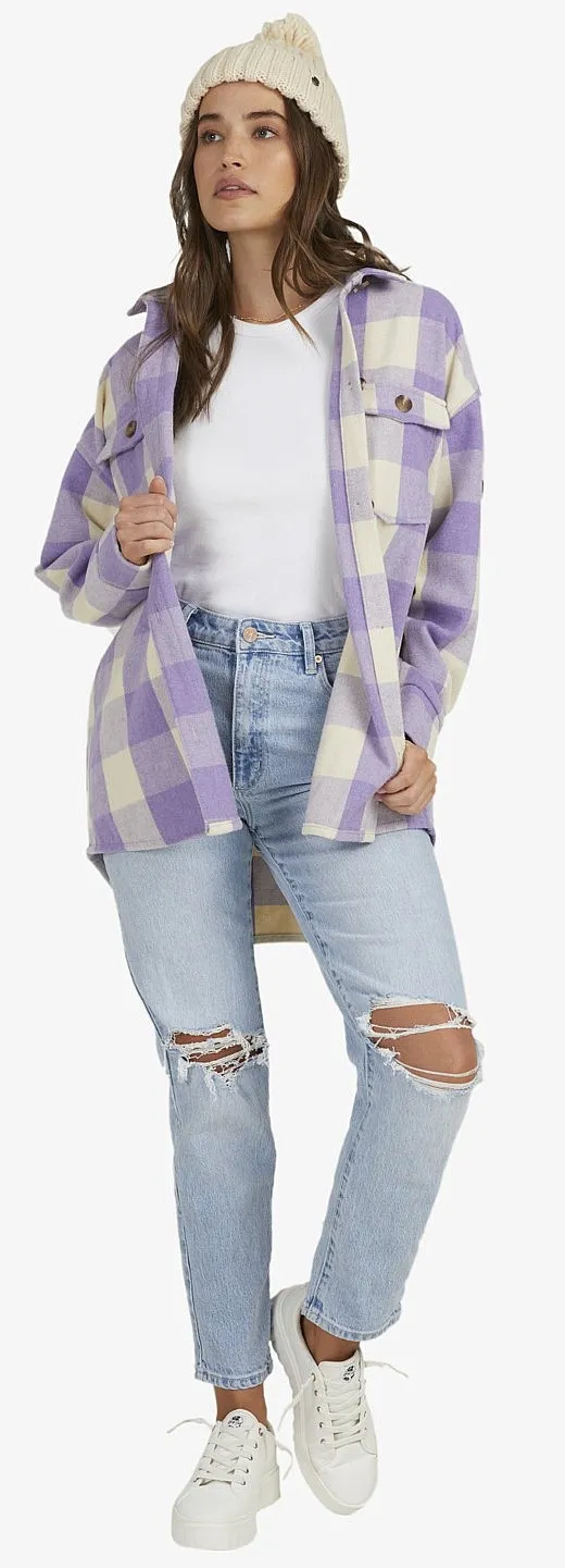 camisa Roxy Check The Swell - TEH1/Tapioca Paradiso Plaid - women´s