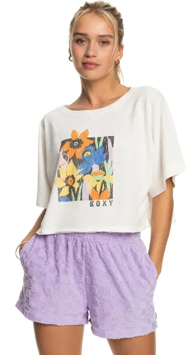 camisa Roxy Tiki & Surf Tee B - WBK0/Snow White - women´s