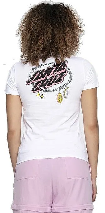 camisa Santa Cruz Barbed Oval Dot - White - women´s