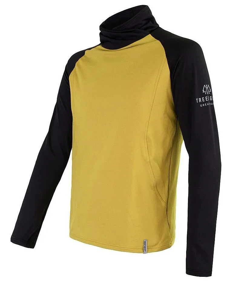 camisa Sensor Coolmax LS - Mustard/Black - men´s