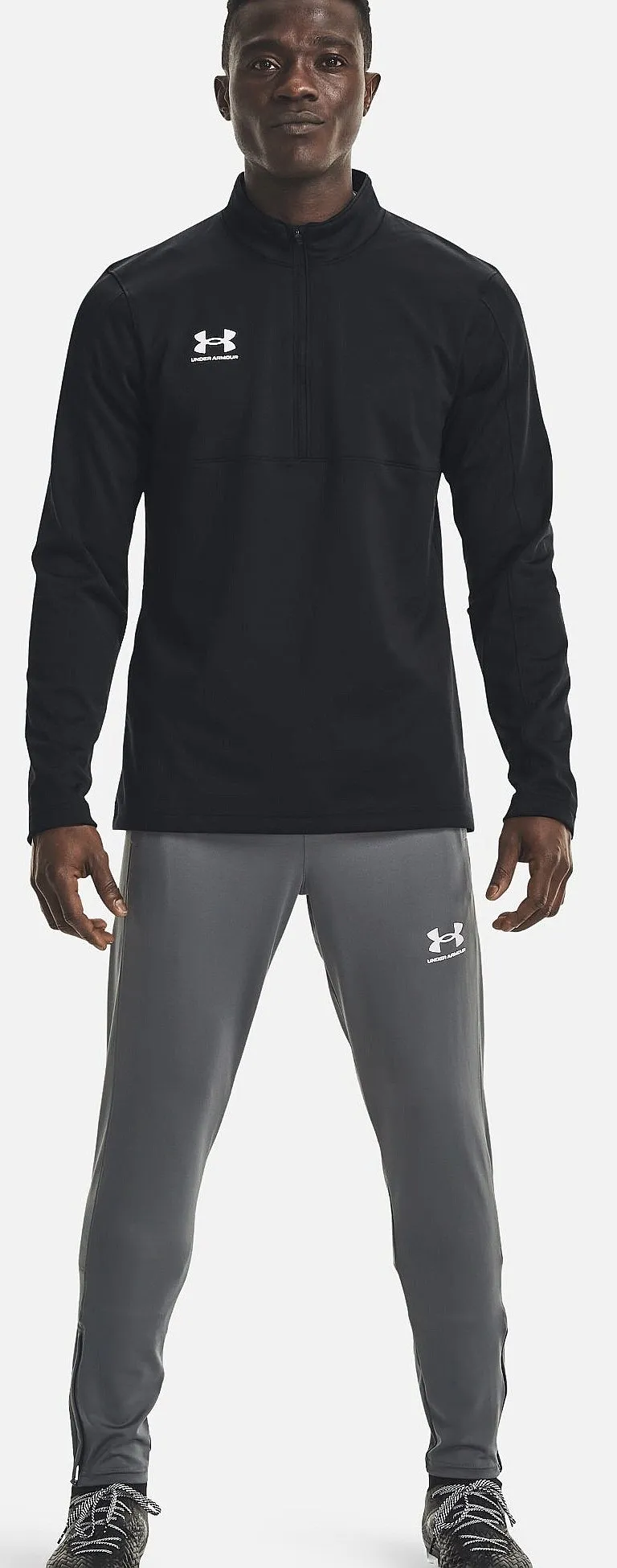 camisa Under Armour Challenger Midlayer LS - 001/Black/White - men´s