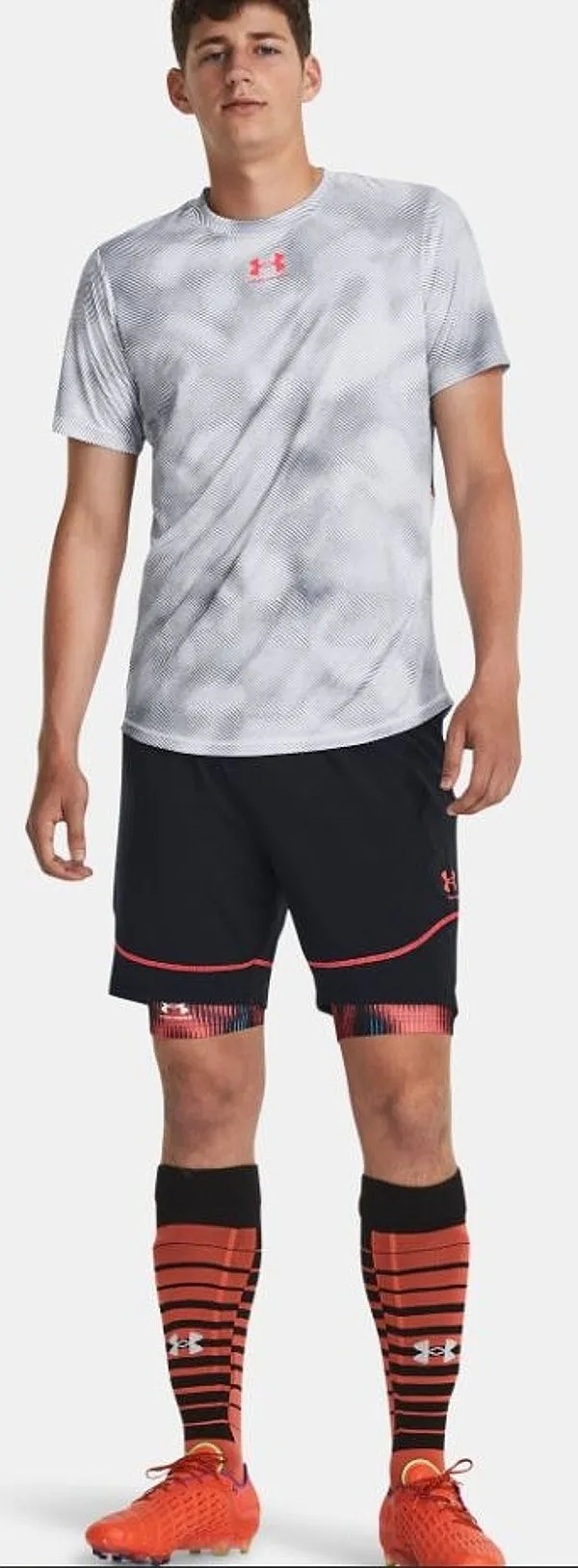 camisa Under Armour Challenger Pro Training Printed - White/Beta - men´s