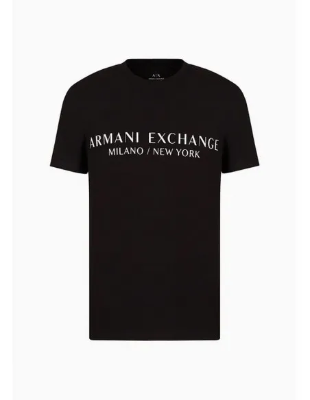 Camiseta Armani Exchange Negra Logo Frontal - Ecool