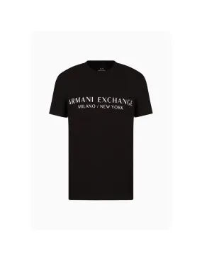 Camiseta Armani Exchange Negra Logo Frontal - Ecool