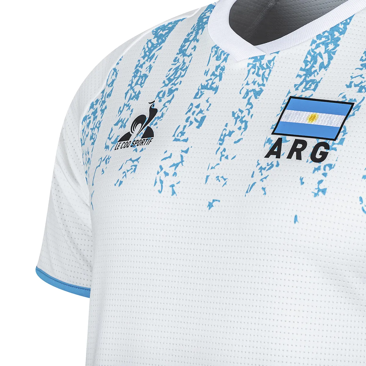 Camiseta De Argentina De Voley Le Coq Sportif Alternativa 2 Blanca