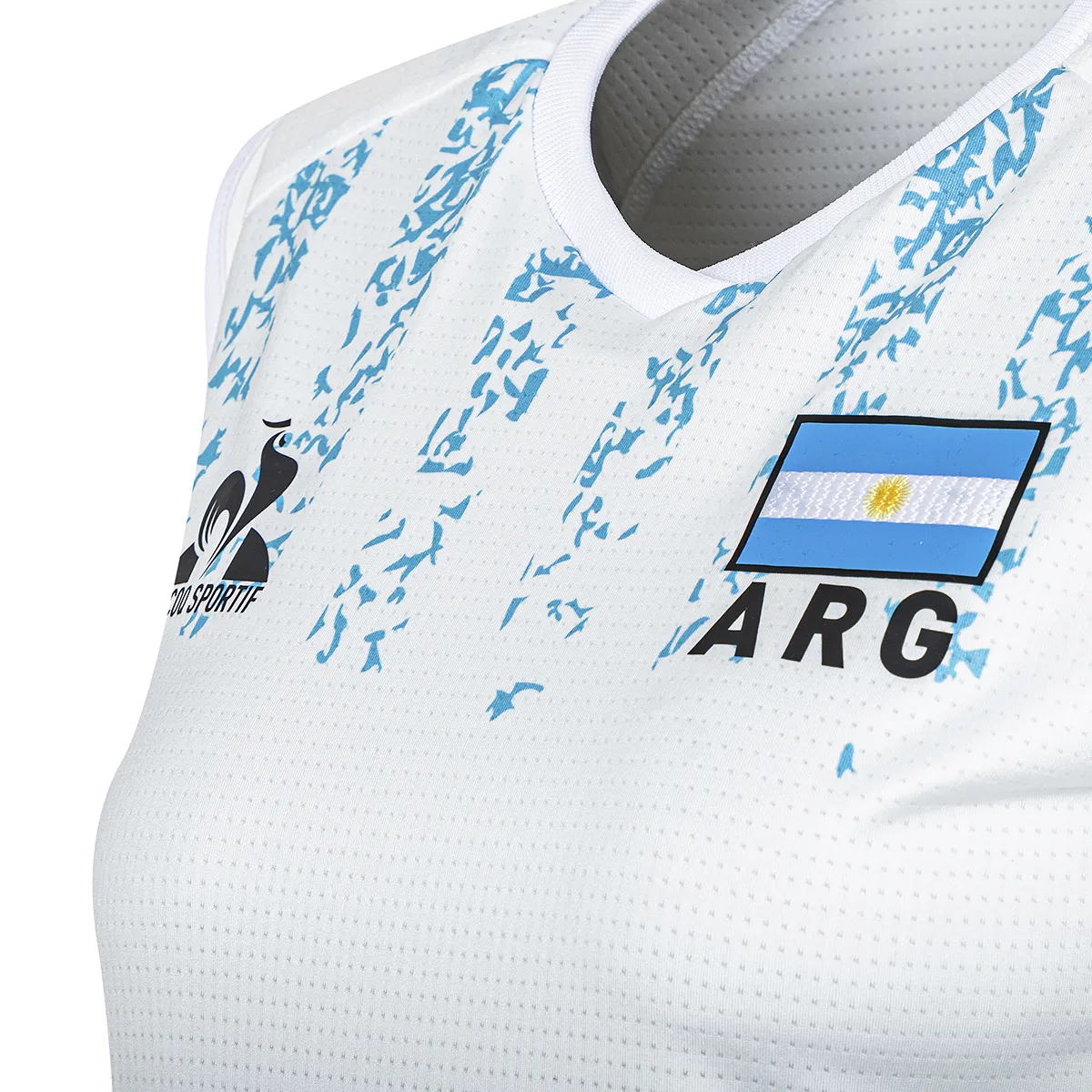 Camiseta De Argentina De Voley Le Coq Sportif Alternativa 2 Mujer Blanca