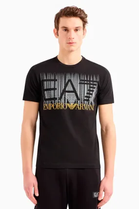 Camiseta EA7 Emporio Armani Logo Difum Negra