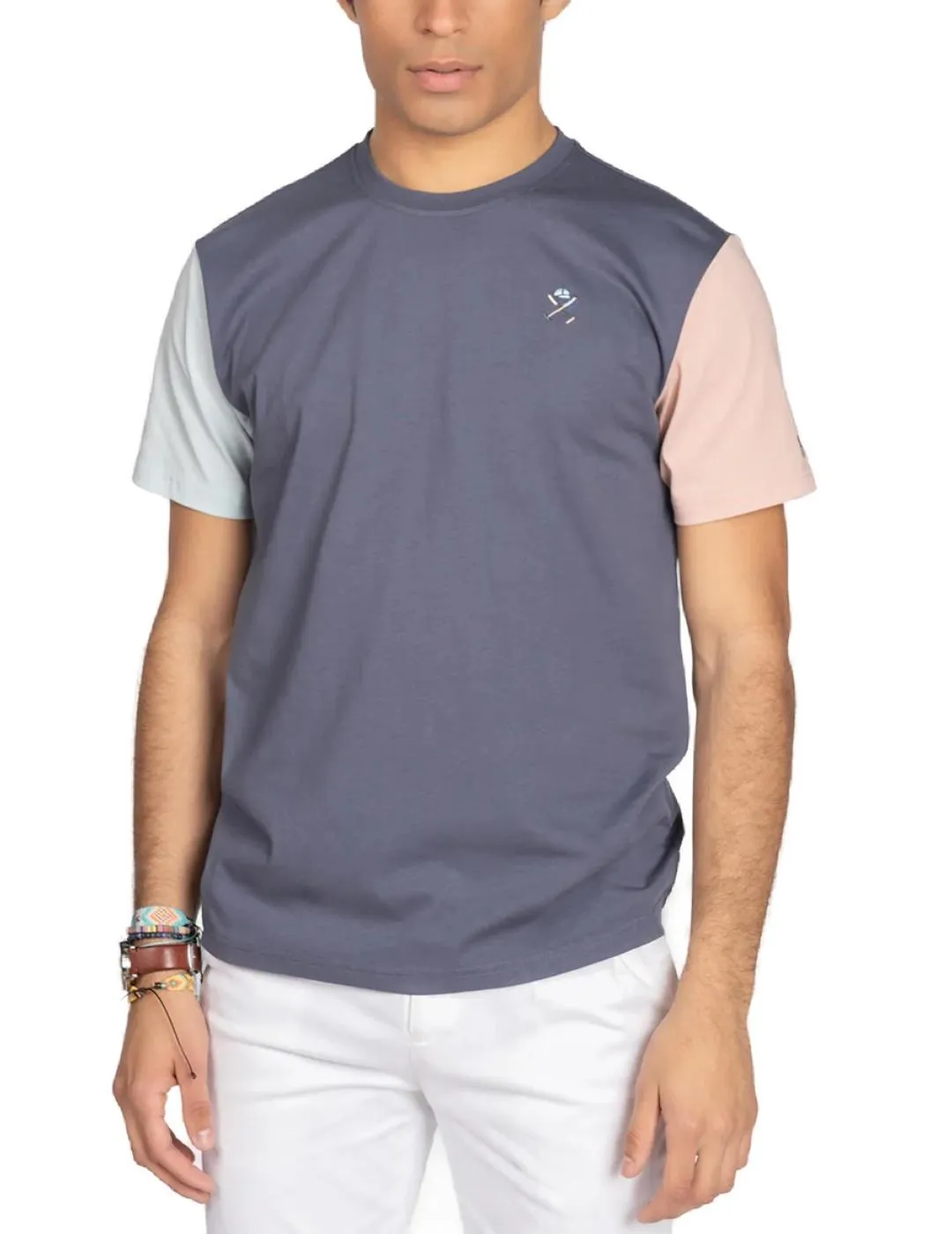 Camiseta Harper Beach marino mangas de color para hombre