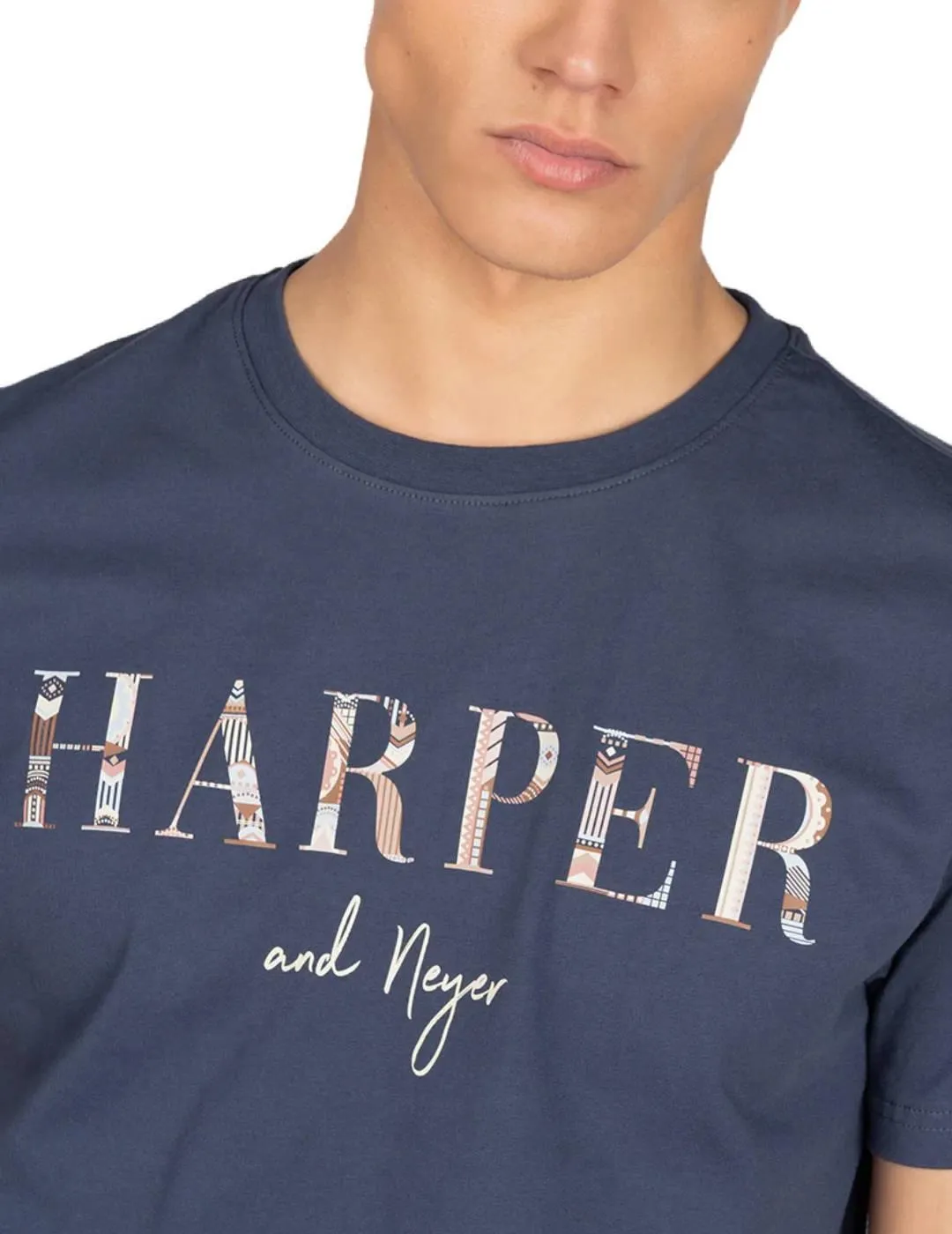 Camiseta Harper&Neyer Holly azul manga corta de hombre