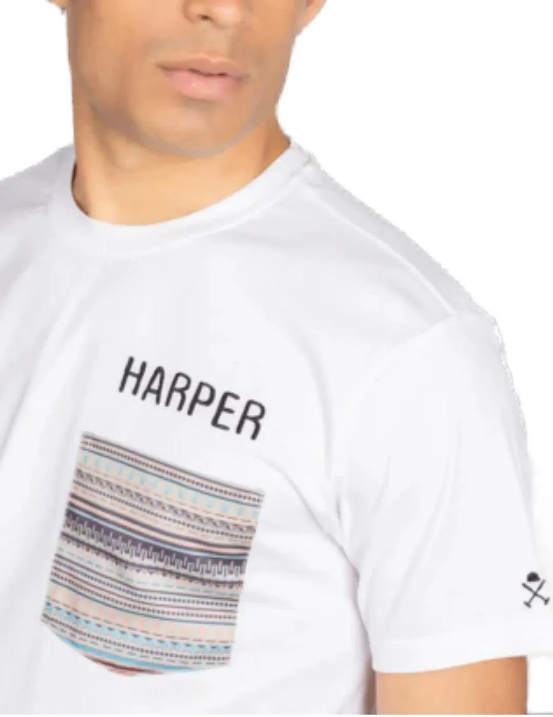 Camiseta Harper&Neyer Pocket blanca manga corta para hombre