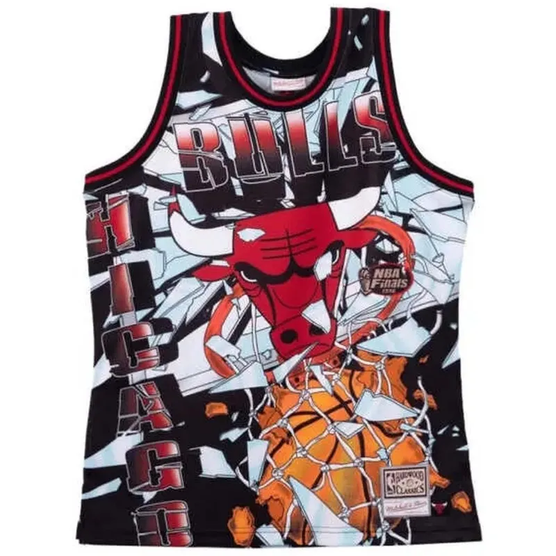 Camiseta Mitchell & Ness Nba Big Face Fashion Tank Chicago Bulls