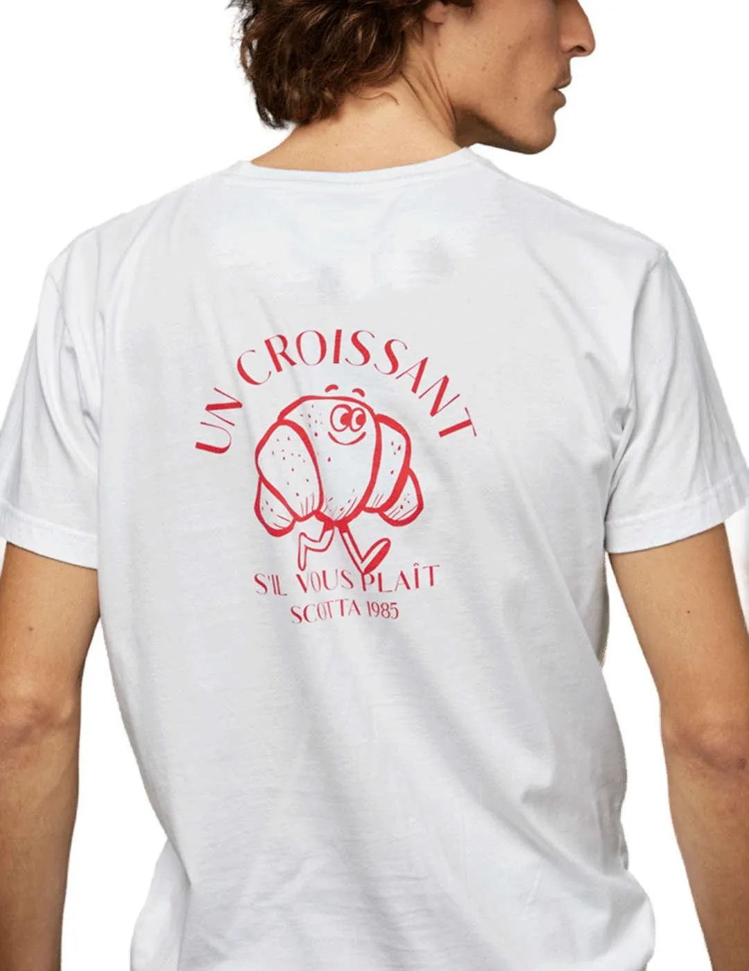 Camiseta Scotta Croissant blanco manga corta para hombre