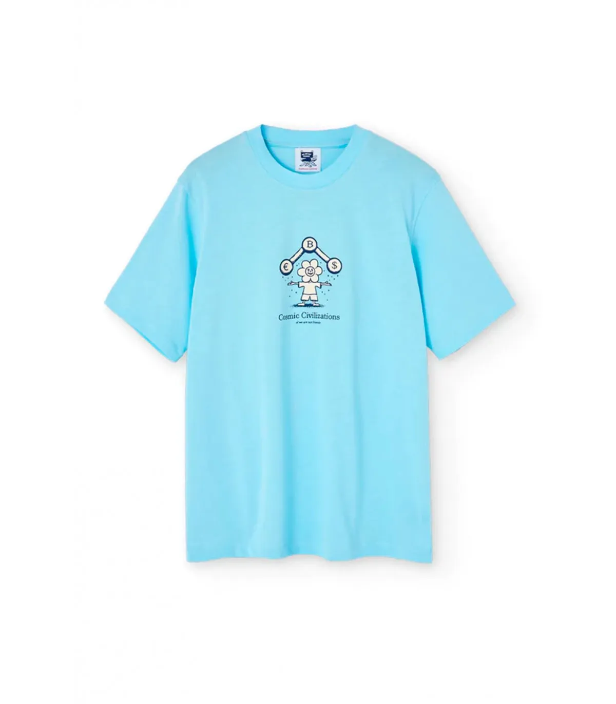 Camiseta We Are Not Friends Cosmic Aquamarine Celeste