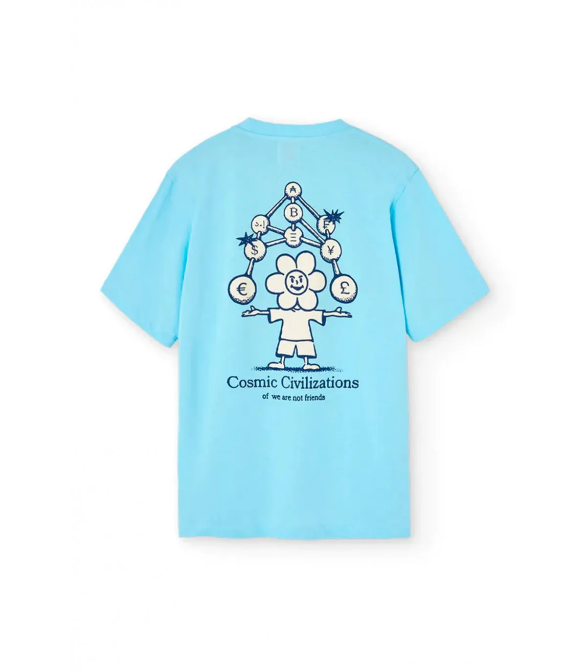 Camiseta We Are Not Friends Cosmic Aquamarine Celeste