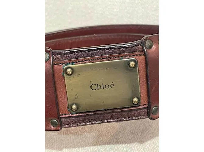 Chloé CHLOE Cinturones T.cm 90 Cuero Castaño 