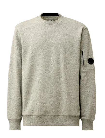 C.P. COMPANY ARM LENS SWEATSHIRT GREYSTONE MELANGE