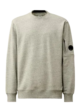 C.P. COMPANY ARM LENS SWEATSHIRT GREYSTONE MELANGE