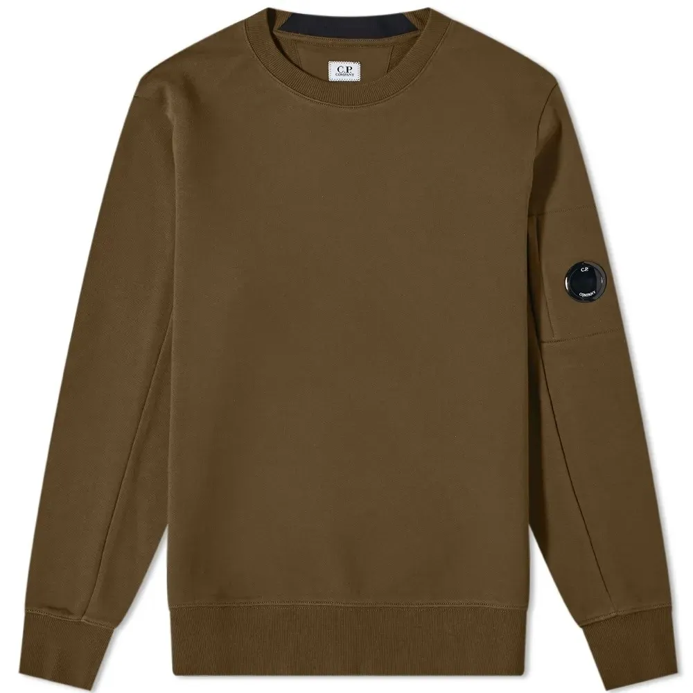 C.P. COMPANY ARM LENS SWEATSHIRT IVY GREEN