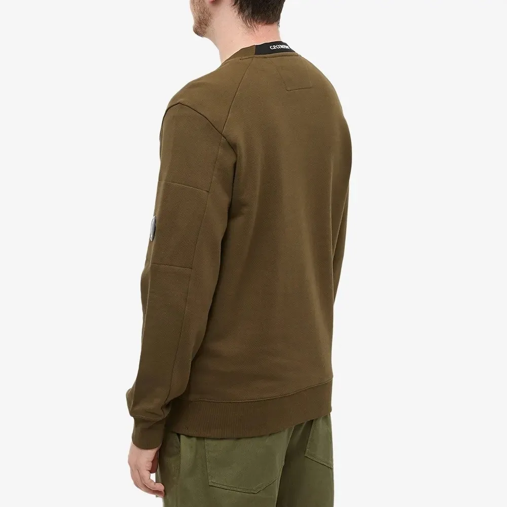 C.P. COMPANY ARM LENS SWEATSHIRT IVY GREEN