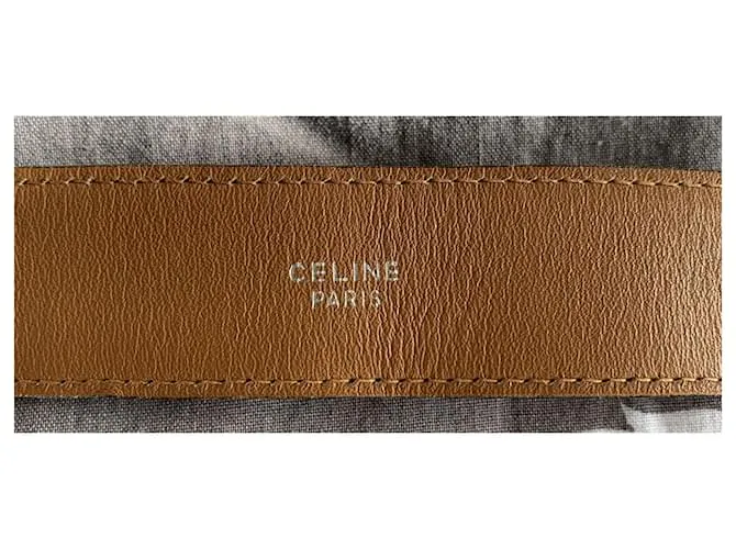 Céline Cinturones Negro Hardware de plata 