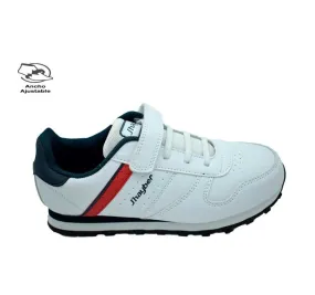 DEPORTIVO J´HAYBER ZN47434-137 CILERA CLÁSICA PARA NIÑOS SPORT CASUAL VELCRO Y ELÁSTICOS  BLANCO/MARINO 26694